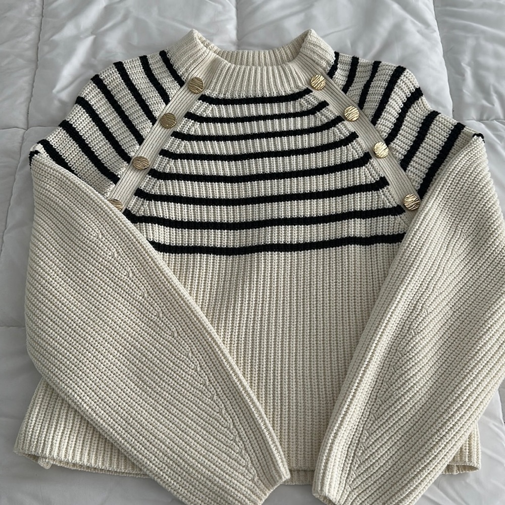 Gold button detail sweater